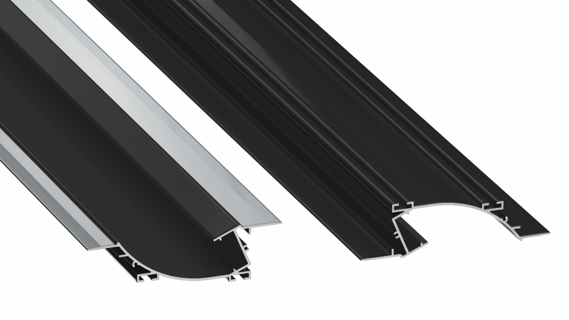 Lumines profile type PERO lacquered black, 6,15 m